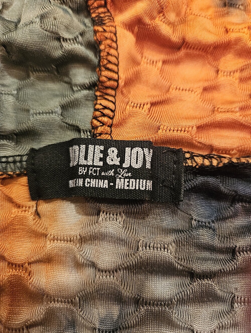 Women's Orange & Black Textured Zip Hoodie Jogger Set - Picture 3 of 7